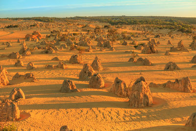 Scenic view of desert against sky