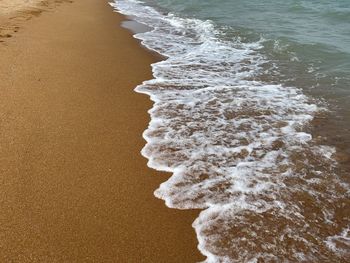 Aerial view of sea waves