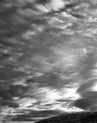 Low angle view of storm clouds in sky