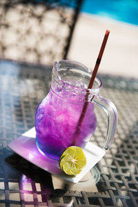 Close-up of drink on table