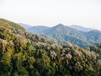 Scenic view of mountains against clear sky