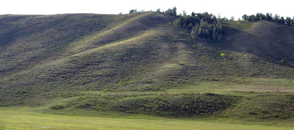 Scenic view of land against sky