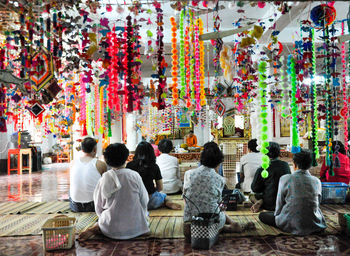 Group of people in temple