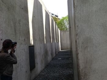 View of narrow alley