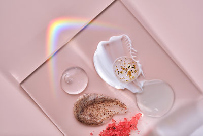Close-up of dessert in plate on table
