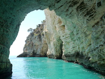 Rock formations in sea