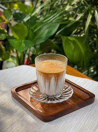 Close-up of coffee on table