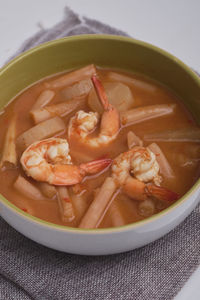 Close-up of soup in bowl