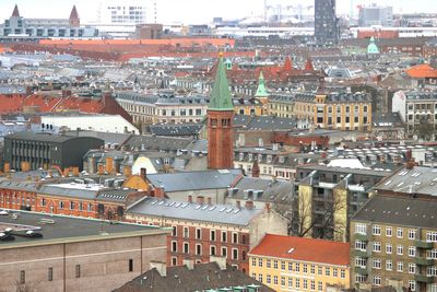 High angle view of cityscape