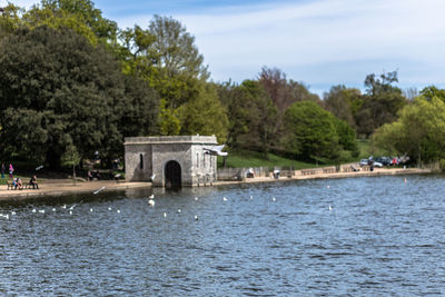 Built structure with trees in background