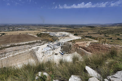 Aerial view of landscape against sky