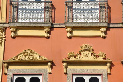 Low angle view of ornate building