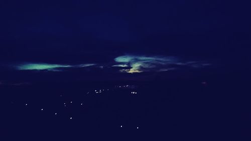 Scenic view of sky at night