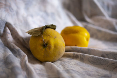Close-up of apple on table