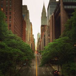 City street with buildings in background