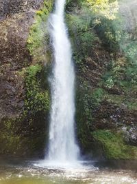 Scenic view of waterfall