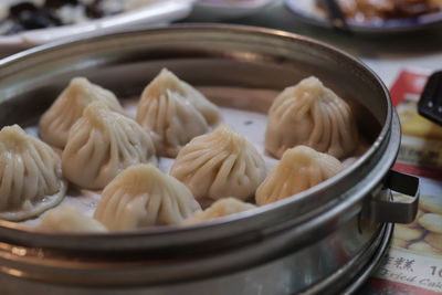 Close-up of rice in bowl on table