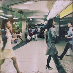 People at subway station