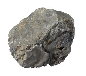 Close-up of rock against white background