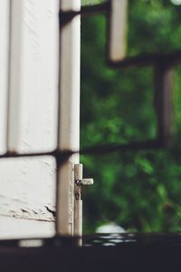 Close-up of window on wall