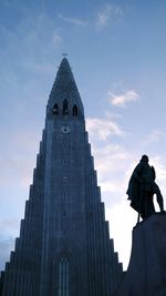 Low angle view of church against sky during sunset