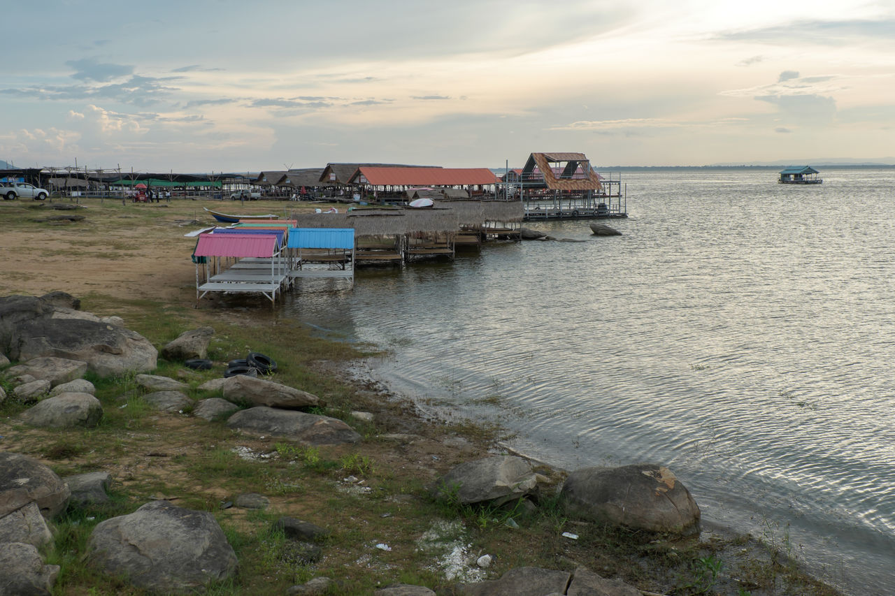 SCENIC VIEW OF BEACH DURING SUNSET