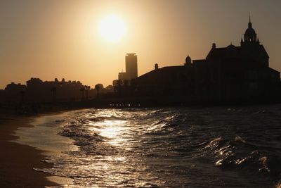 Sunset over calm sea