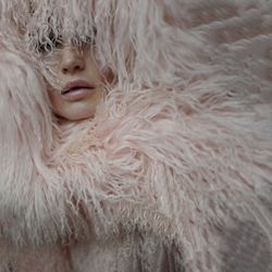 Portrait of woman wearing warm clothing