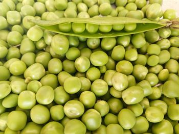 Full frame shot of green peas