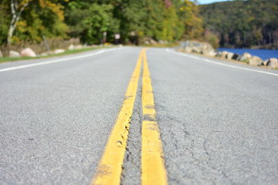 Surface level of empty road