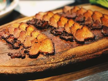 Close-up of bread on plate