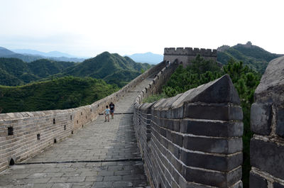 Great wall of china against sky