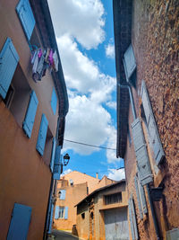 Low angle view of buildings against sky