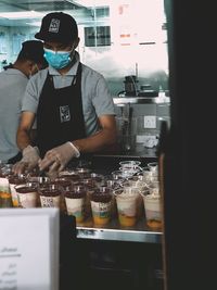 Man working at store