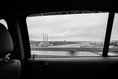 Cars seen through car window