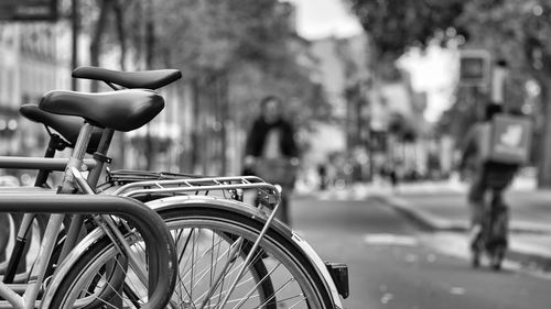 Eternal paris transportation bicycle black and white city 