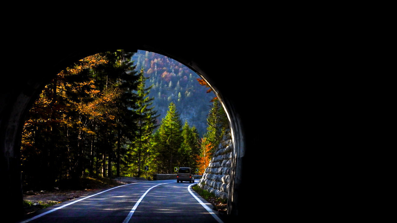 ROAD PASSING THROUGH TUNNEL