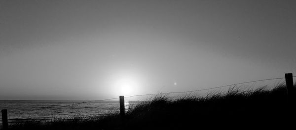 Scenic view of sunset over sea