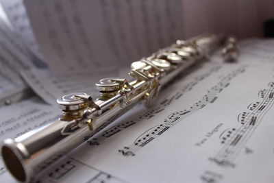 Close-up of piano keys