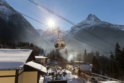 Snow covered mountain against sky