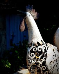 Close-up of animal sculpture