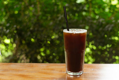 Close-up of coffee on table