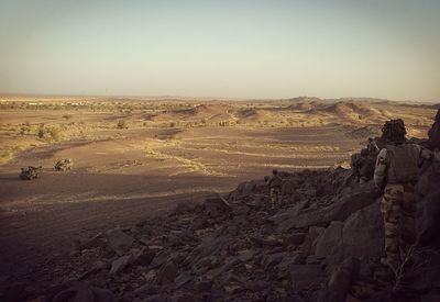 Scenic view of landscape against clear sky