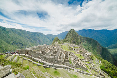 Scenic view of macchu picchu