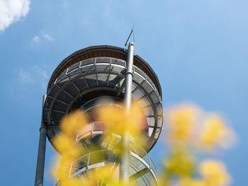 Low angle view of tower against sky