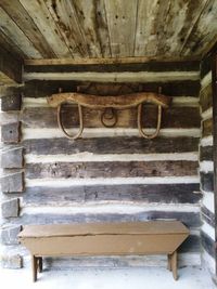 Close-up of wooden door