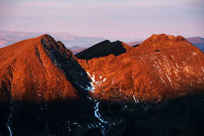 Mountain against sky during sunset