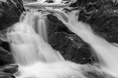 Scenic view of waterfall