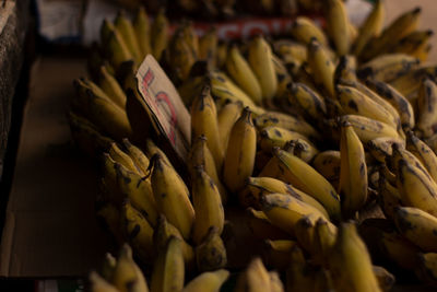 Close-up of chopped for sale at market stall