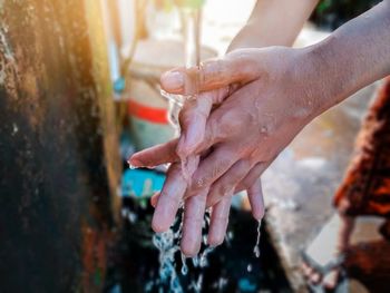 Washing hands